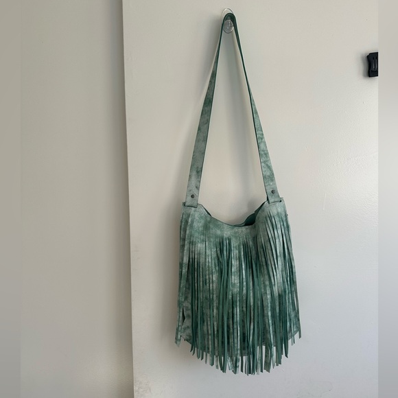 Elegant Green Fringe Shoulder Bag and crossbody bag leather bag - Picture 16 of 16